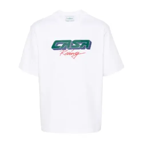 Casablanca , Racing 3D Jersey T-Shirt ,White male, Sizes: