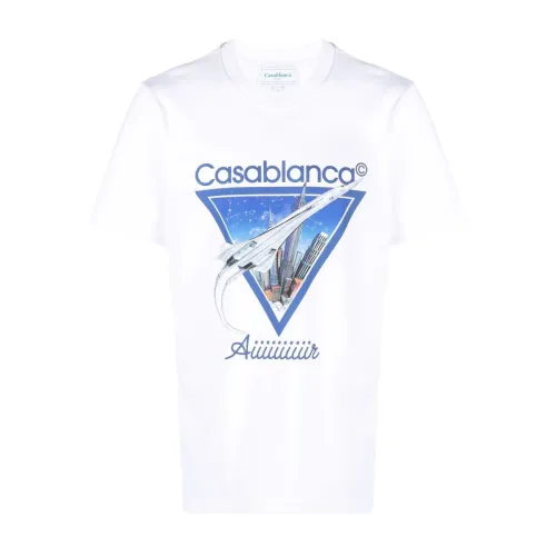 Casablanca , Retro Graphic Print T-shirt ,White male, Sizes: