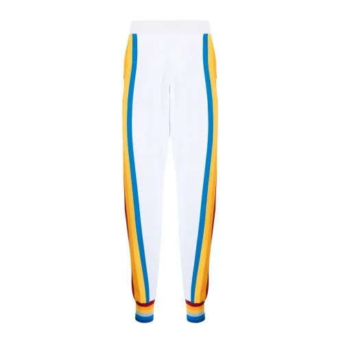 Casablanca , Stylish Striped Track Pants ,White male, Sizes: