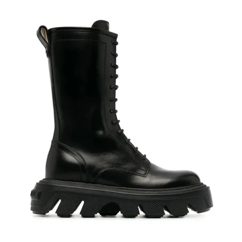 Casadei , Black Biker Boots with Customised Sole ,Black female, Sizes: