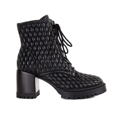 Casadei , Quilted Heeled Boots ,Black female, Sizes: