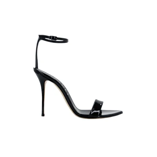 Casadei , Scarlett Tiffany Patent Leather Sandals ,Black female, Sizes: