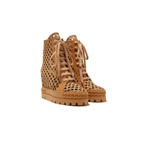 Casadei , Stylish Reticulated Sneakers ,Brown female, Sizes: