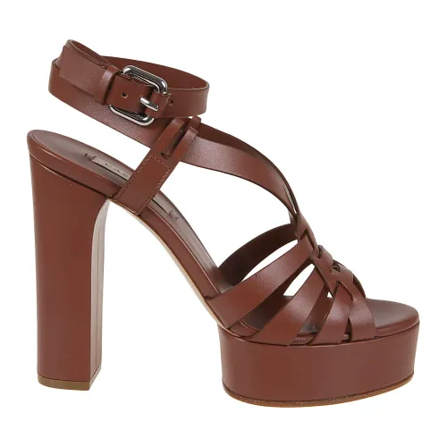Casadei , Women's Shoes Sandals Brown Ss24 ,Brown female, Sizes: