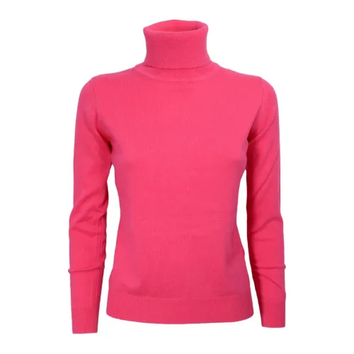Cashmere Company , Classic Turtleneck ,Pink female, Sizes: