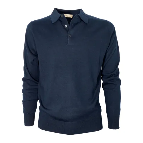 Cashmere Company , Polo Shirt ,Blue male, Sizes: