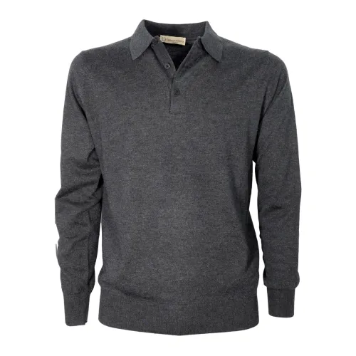 Cashmere Company , Polo Shirt ,Gray male, Sizes: