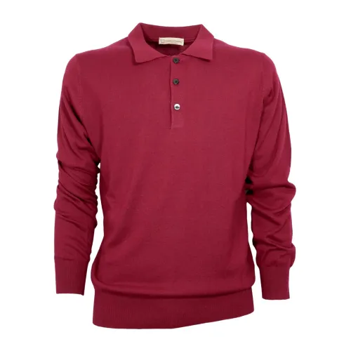 Cashmere Company , Polo Shirt ,Red male, Sizes: