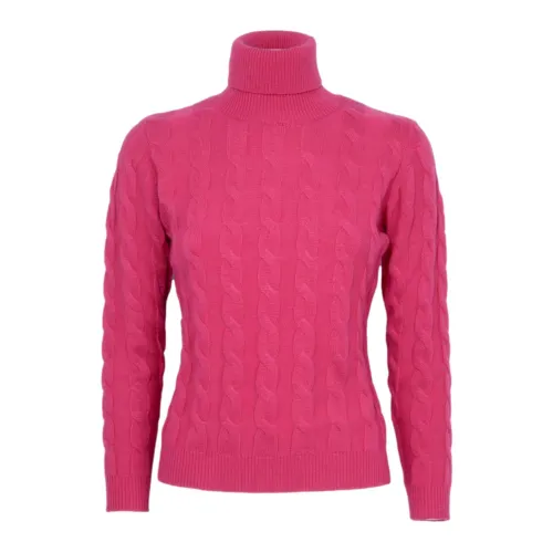 Cashmere Company , Turtleneck ,Pink female, Sizes: