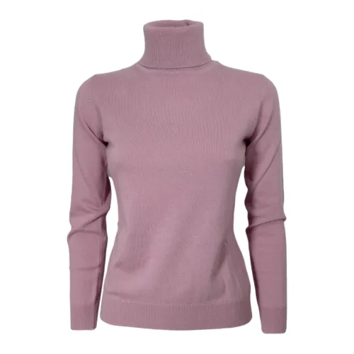 Cashmere Company , Turtleneck ,Pink female, Sizes: