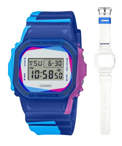 Casio G-shock Mens Blue Watch DWE-5600PR-2ER - One Size