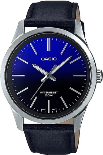 Casio Men Analogue Quartz Watch with Leather Strap