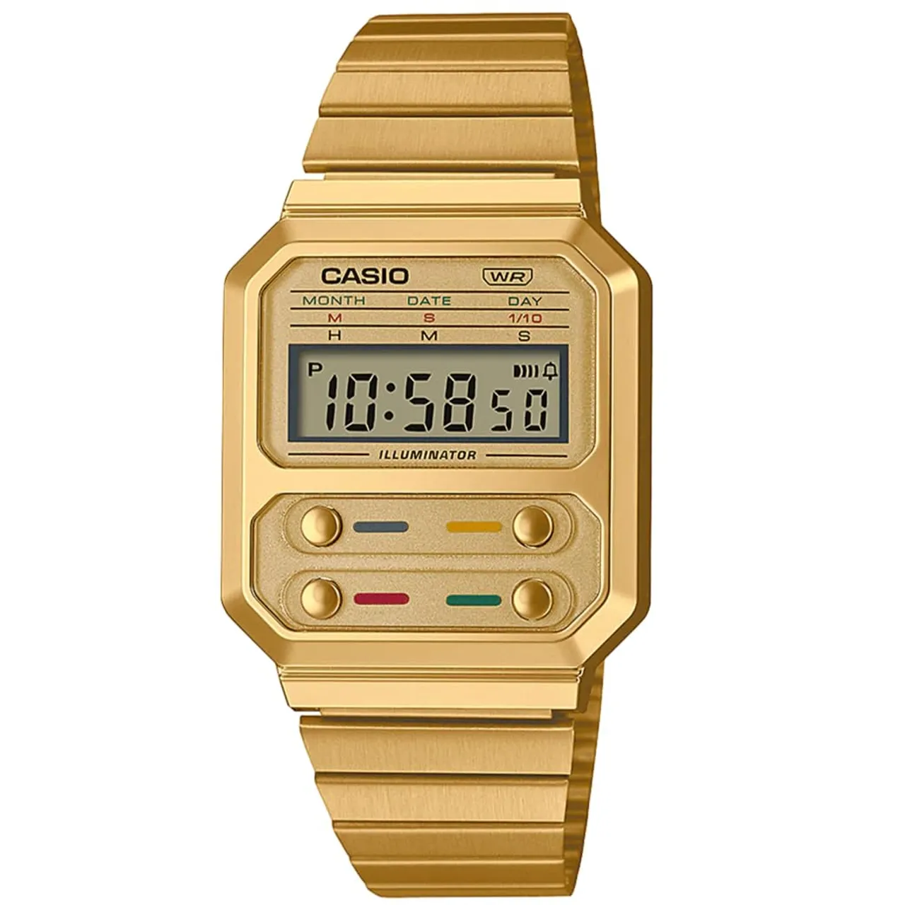 Casio Men's Digital Quartz Watch with Stainless Steel Strap