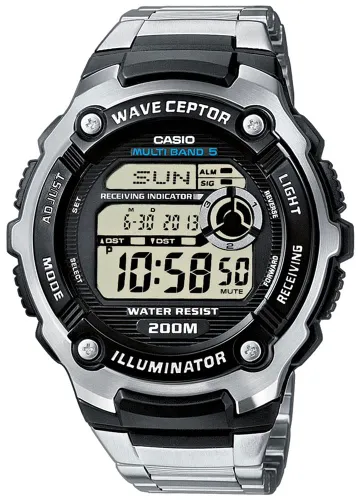 Casio Men's Digital Quartz Watch with Stainless Steel Strap