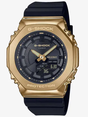 Casio Mens G-Shock Black X Gold 2100 Series Watch GM-S2100GB-1AER