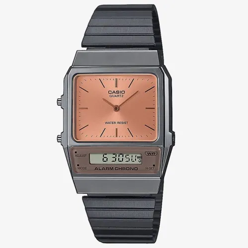 Casio Vintage Grey Orange Dial Watch AQ-800ECGG-4AEF