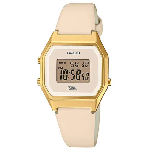 Casio Women Digital Quartz Watch with Leather Strap