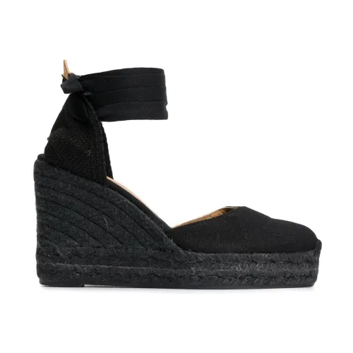 Castañer , Black Espadrilles Wedge Heel Shoes ,Black female, Sizes: