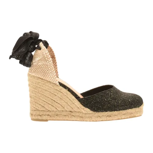 Castañer , Elevate Your Style with Stunning Carina Wedge Sandals ,Black female, Sizes: