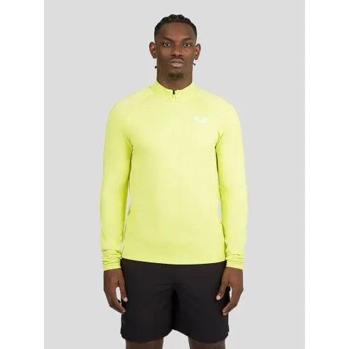 Castore Mens Lime Standard Quarter Zip Sweatshirt