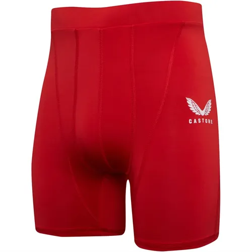 Castore Mens Rugby Core Baselayer Shorts Red