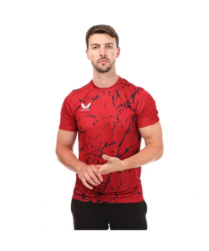 Castore Mens Training Printed T-Shirt in Red