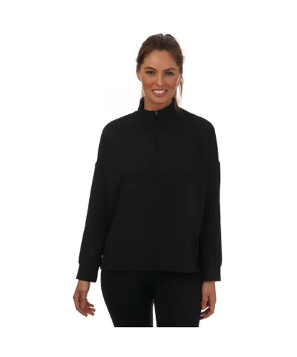 Castore Womenss Active Crop Technical Sweatshirt in Black
