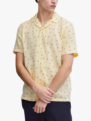 Casual Friday Anton Short Sleeve Cherry Resort Shirt, Yellow - Yellow - Male
