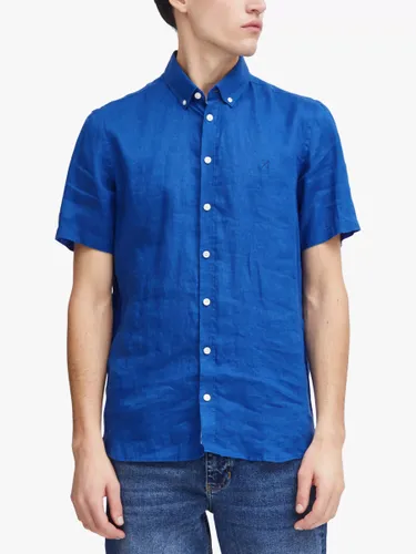Casual Friday Anton Short Sleeve Linen Shirt - Mazarine Blue - Male