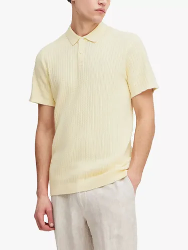 Casual Friday Karl Short Sleeve Knitted Polo Shirt - Bleached Sand - Male
