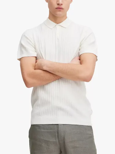 Casual Friday Karl Short Sleeve Knitted Polo Shirt - Ecru - Male