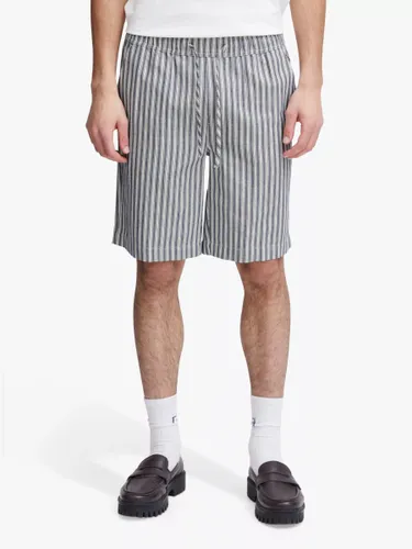 Casual Friday Phelix Linen Mix Striped Shorts, Navy/White - Navy/White - Male