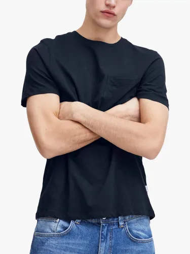 Casual Friday Thor Short Sleeve Slub Yarn T-Shirt - Navy Blazer - Male