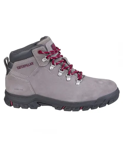 Caterpillar Mae Womens Grey Boots Leather