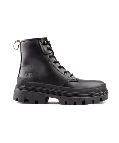 Caterpillar Mens Hardware Hi Boots - Black Leather