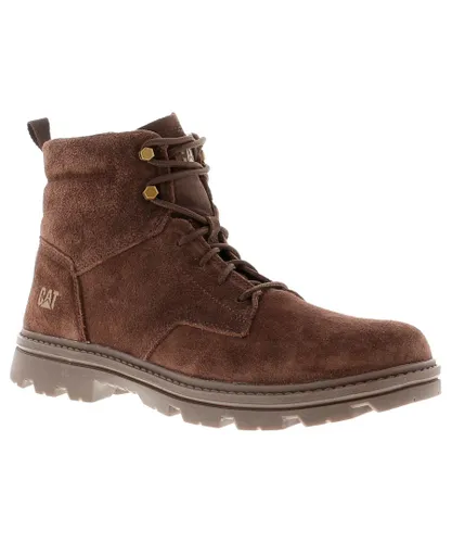 Caterpillar Mens Practitioner Boots - Brown Leather