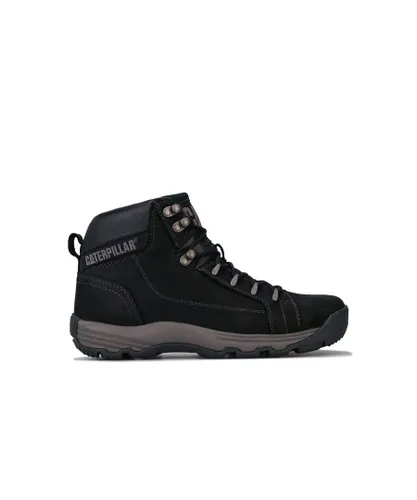 Caterpillar Mens Supersede Boots in Black Leather