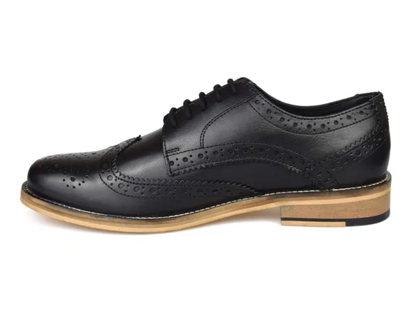 Catesby Mens Black Leather Formal Brogues P538 (UK 11)