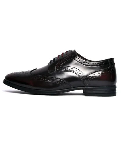 Catesby Mens England Wentworth Brogue Leather - Burgundy