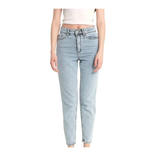 Catwalk , Basic Jeans High Waist - D83607 ,Blue female, Sizes: