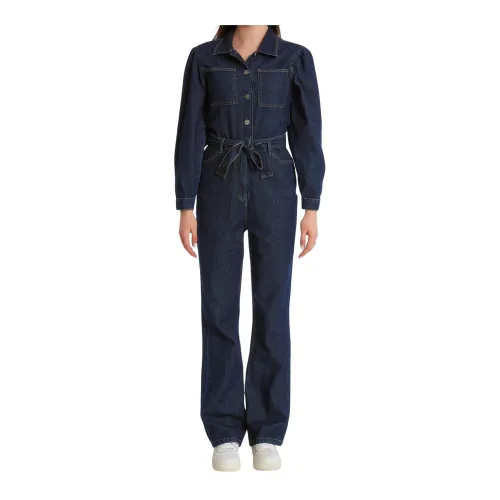 Catwalk , Denim Jumpsuit - D85184 ,Blue female, Sizes: