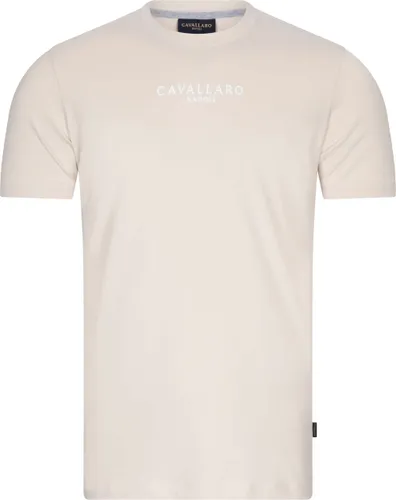Cavallaro Bari T-Shirt Logo Ecru Beige Off-White