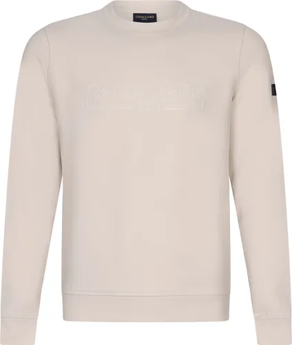 Cavallaro Beciano Sweater Logo Ecru Beige Off-White