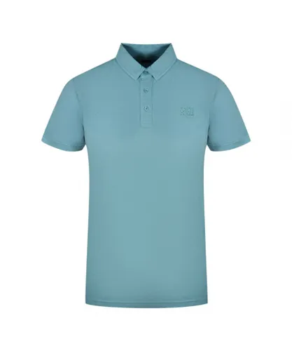 Cavalli Class Mens Brand Logo Avian Polo Shirt - Blue Cotton