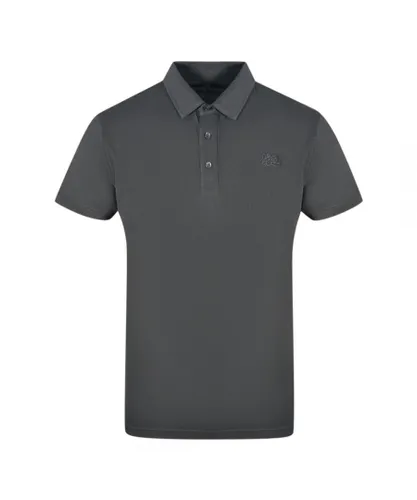 Cavalli Class Mens Brand Logo Black Polo Shirt Cotton