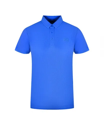 Cavalli Class Mens Brand Logo Blue Polo Shirt Cotton