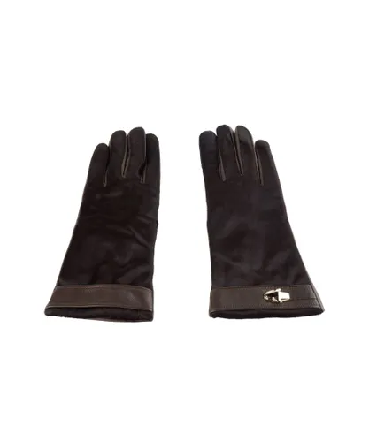 Cavalli Class Womens Dark Lady Glove - Brown Lamb Leather