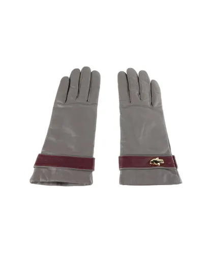 Cavalli Class Womens Lambskin Leather Glove - Grey