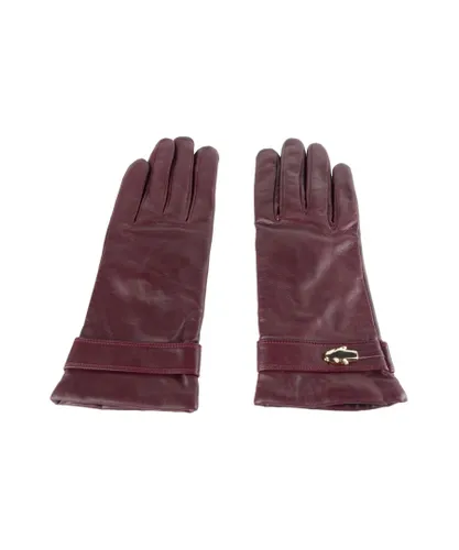 Cavalli Class Womens Lambskin Leather Glove - Red