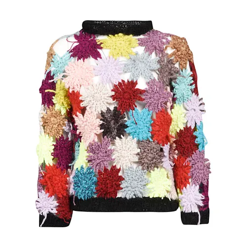 Cavia , Handmade Crochet Flowers Turtleneck ,Multicolor female, Sizes: